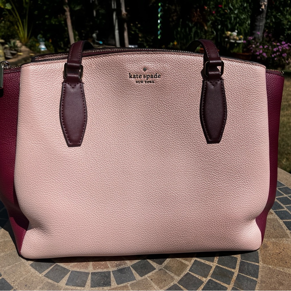 Kate Spade NWOT Pink & Wine Handbag